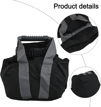 Adjustable Sandbag for Fitness and Yoga - Kettlebell Alternative Weight Training Sandbag with Handle, 0-35 lbs Capacity, Canvas For Home Gym Equipment for Strength Training and