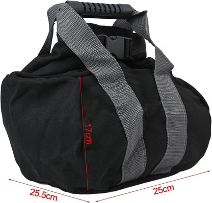 Adjustable Sandbag for Fitness and Yoga - Kettlebell Alternative Weight Training Sandbag with Handle, 0-35 lbs Capacity, Canvas For Home Gym Equipment for Strength Training and