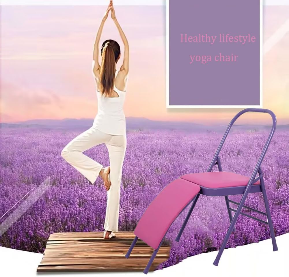 Pilates Yoga Chair,Iyengar Yoga Chair,Yoga Inversion chairyoga Assist Chair,with Lumbar Back Support,Backless Chair Yoga Chair,Blue