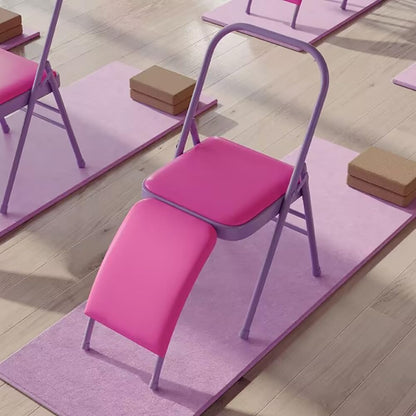 Pilates Yoga Chair,Iyengar Yoga Chair,Yoga Inversion chairyoga Assist Chair,with Lumbar Back Support,Backless Chair Yoga Chair,Blue