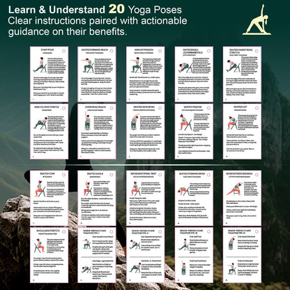 Chair Yoga Cards Exercises,57 Exercise Card for Seniors Beginners