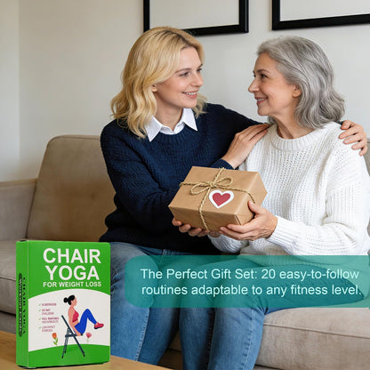 Chair Yoga Cards Exercises,57 Exercise Card for Seniors Beginners