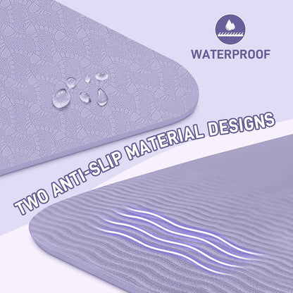 Foldable Yoga Mat for Travel 72"x 32"x 0.32"Inch, 8mm Thick Folding Exercise Mat, Outdoor Non-slip Pilates Mat for Women & Men, Wide Yoga Mat Packable for Workout and Fitness