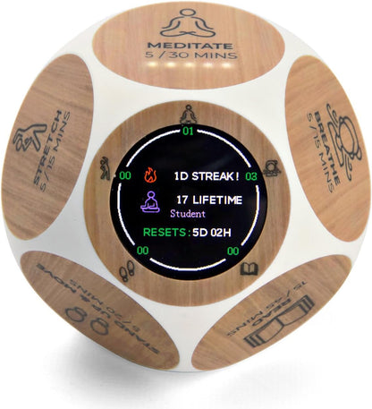 Focused Activity Timer & Tracker | Promotes Work Life Balance & Productivity | Pomodoro 'Plus' w/ 5 Fixed timers + 5 curated Wellness Activities | Office Desk Accessory | Mindfulness | ADHD