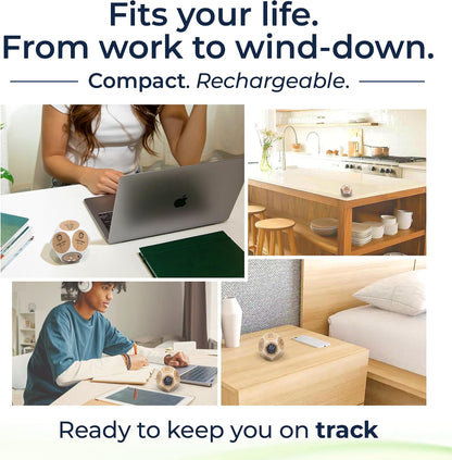 Focused Activity Timer & Tracker | Promotes Work Life Balance & Productivity | Pomodoro 'Plus' w/ 5 Fixed timers + 5 curated Wellness Activities | Office Desk Accessory | Mindfulness | ADHD