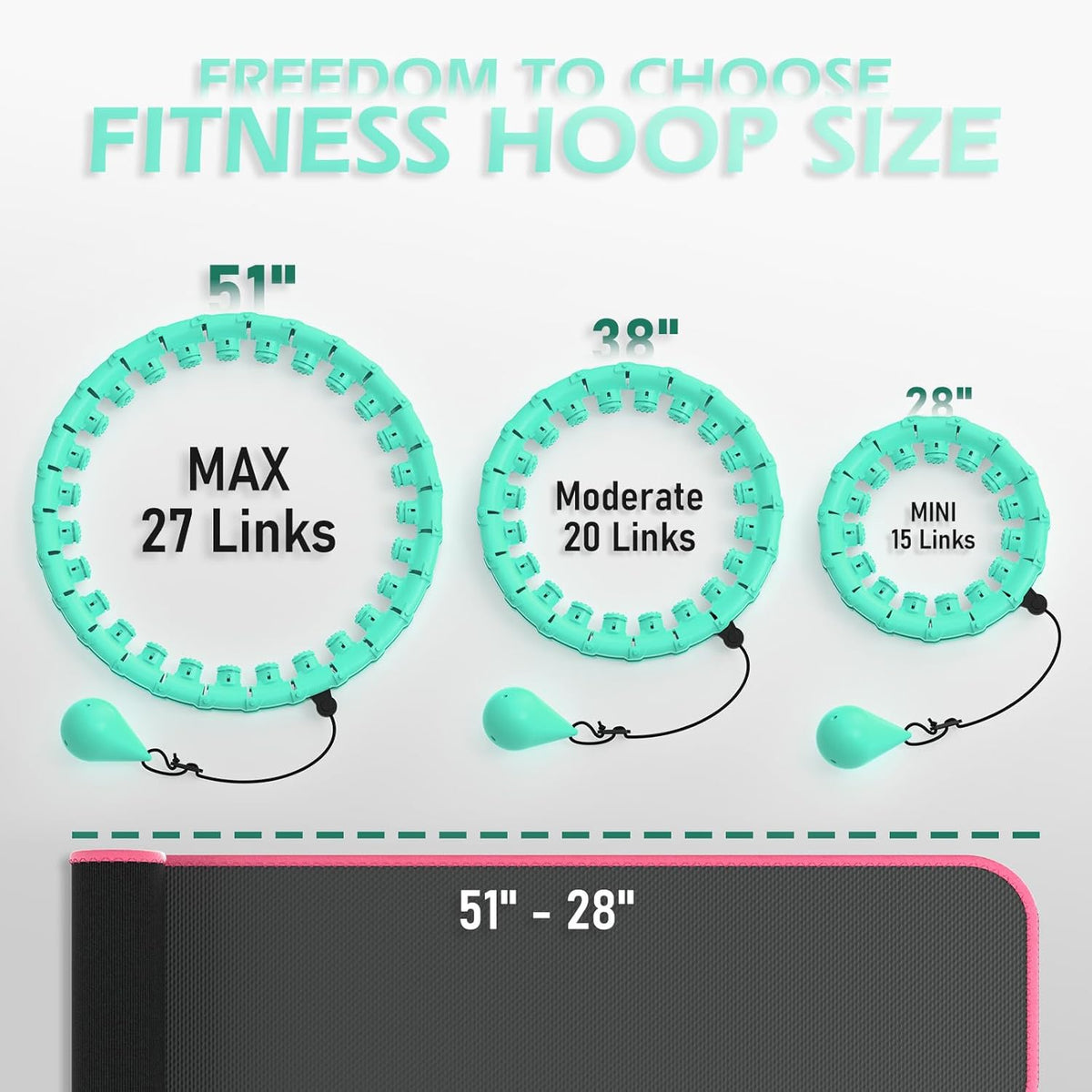 Weighted Hula Circle Infinity Fitness Hoop for Adult Weight Loss