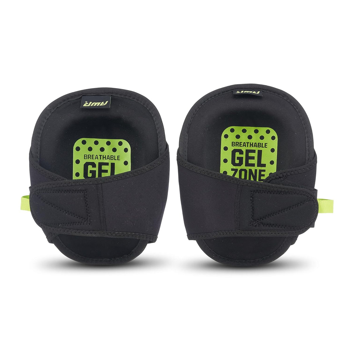 AWP Flat Gel Stabilizer Non-Skid Knee Pads, 1 Pair, Black