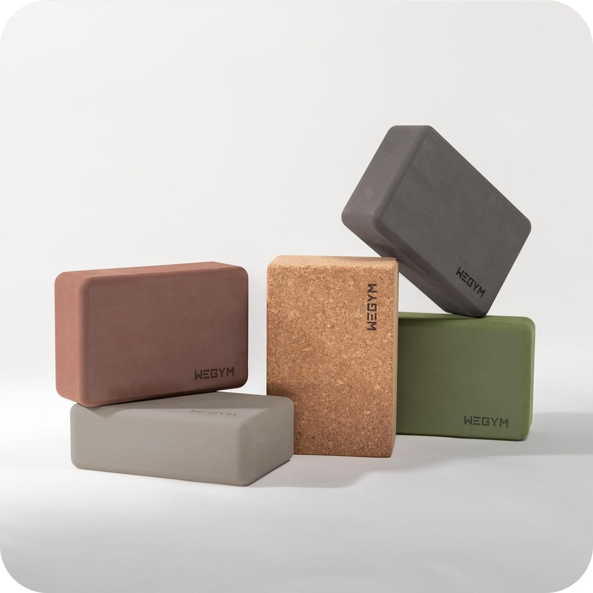 Yoga Blocks for Yoga and Pilates, 3-Height Stackable Support at Home