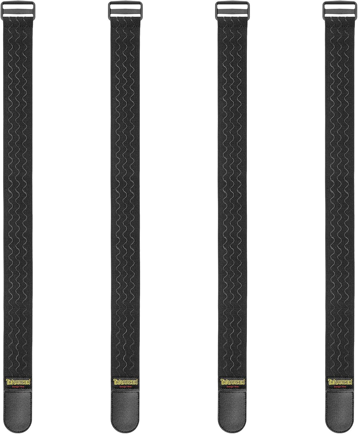 Elastic Cinch Straps with Anti-Slip Strips, 24'' x 2'' (4 Pack)