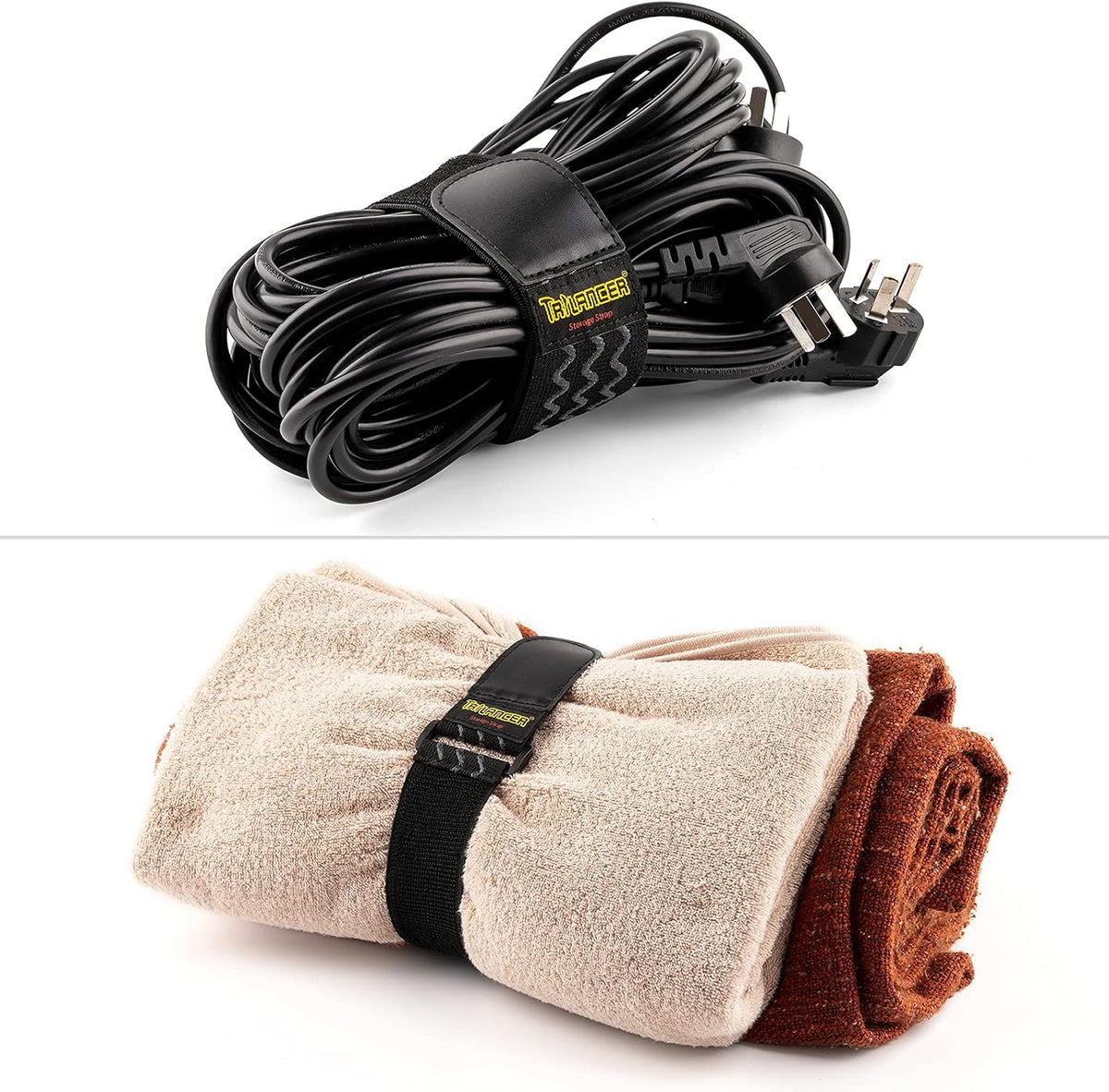 Elastic Cinch Straps with Anti-Slip Strips, 24'' x 2'' (4 Pack)