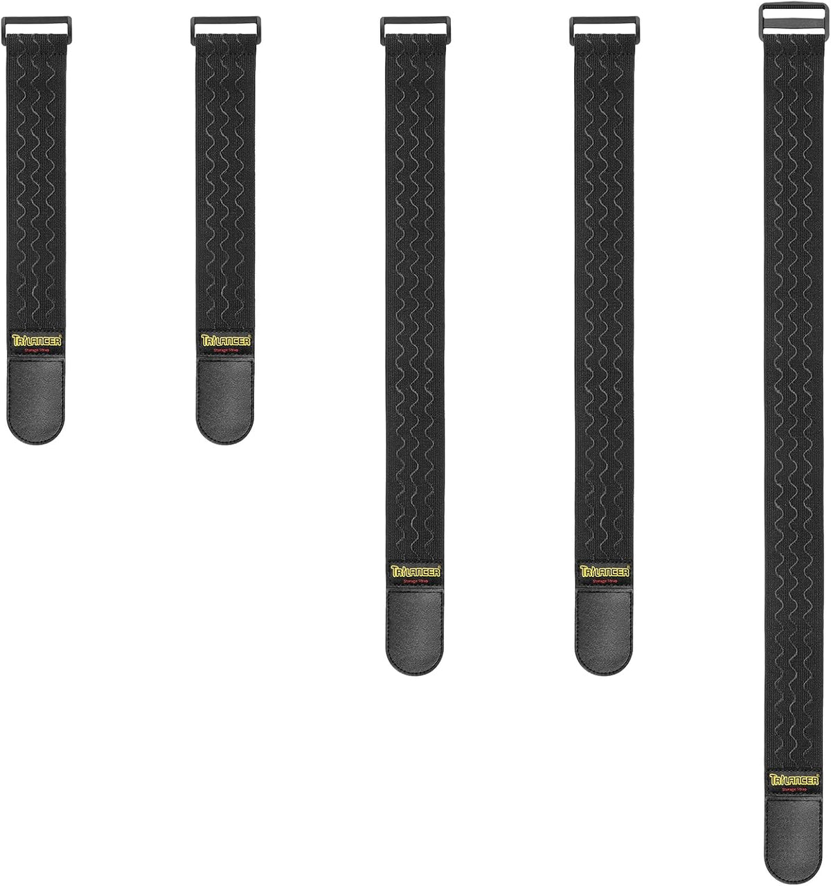 Elastic Cinch Straps with Anti-Slip Strips, 24'' x 2'' (4 Pack)