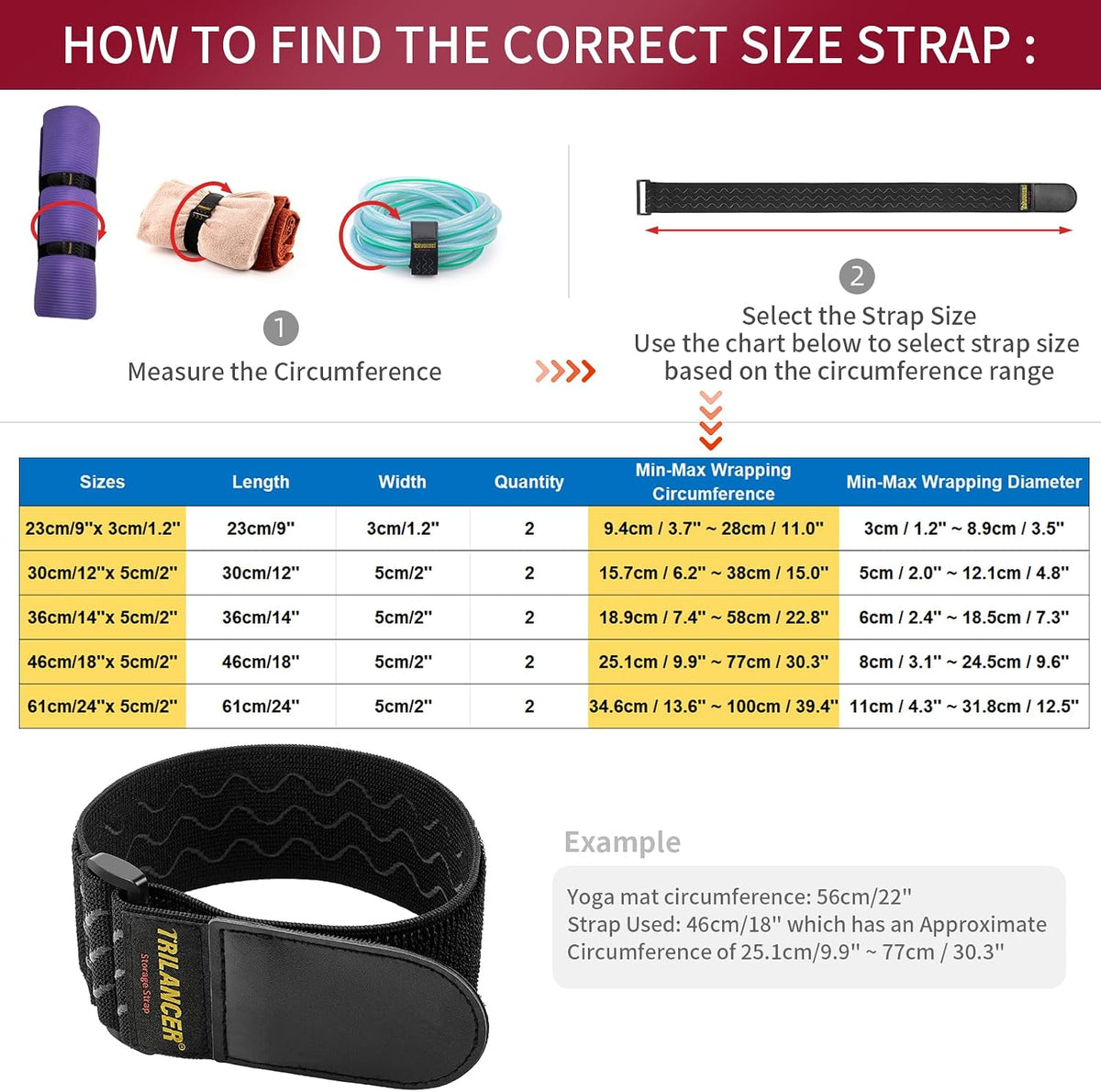 Elastic Cinch Straps with Anti-Slip Strips, 24'' x 2'' (4 Pack)