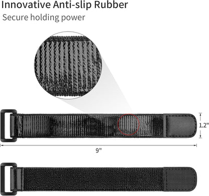 Elastic Cinch Straps with Anti-Slip Strips, 24'' x 2'' (4 Pack)