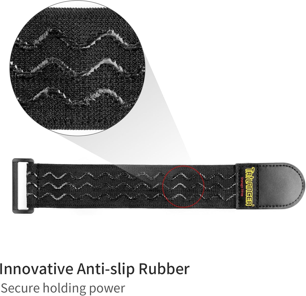 Elastic Cinch Straps with Anti-Slip Strips, 24'' x 2'' (4 Pack)