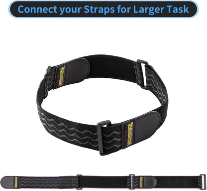 Elastic Cinch Straps with Anti-Slip Strips, 24'' x 2'' (4 Pack)