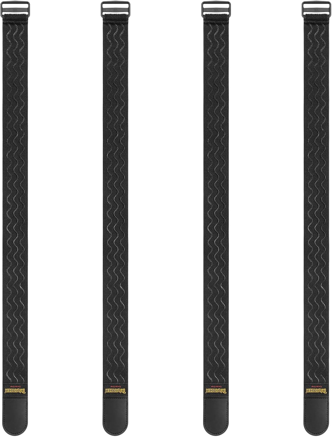 Elastic Cinch Straps with Anti-Slip Strips, 24'' x 2'' (4 Pack)