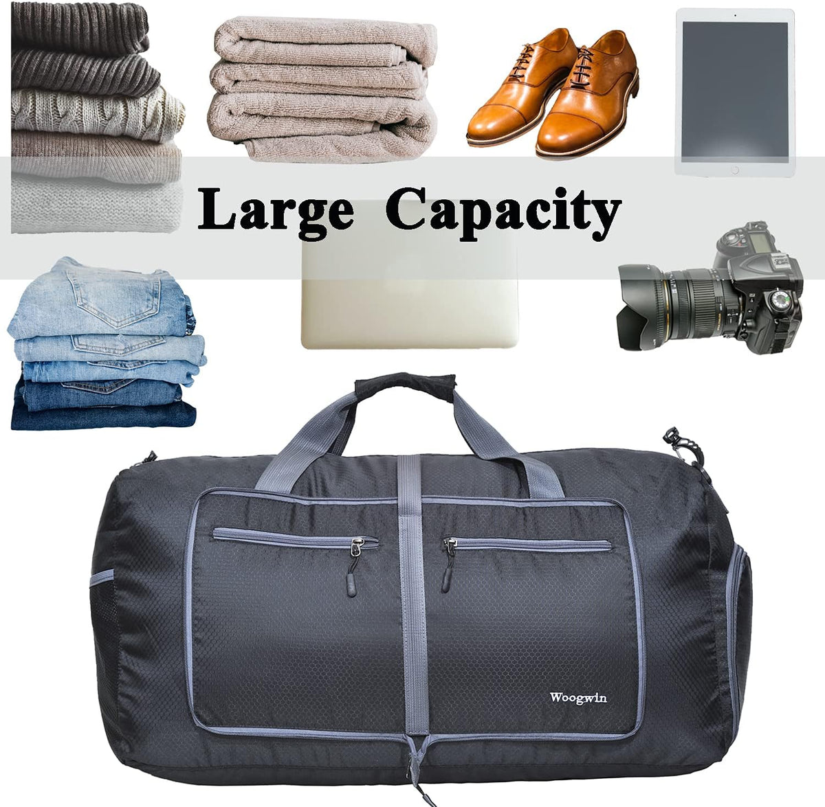 Travel Duffel Bag Large Foldable Waterproof Overnight Bag for Beach Swim Bags Pool Sports Gym