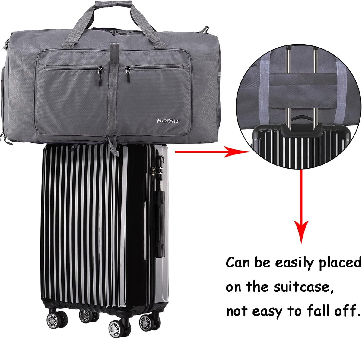 Travel Duffel Bag Large Foldable Waterproof Overnight Bag for Beach Swim Bags Pool Sports Gym