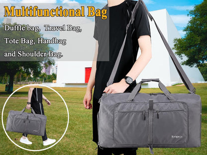 Travel Duffel Bag Large Foldable Waterproof Overnight Bag for Beach Swim Bags Pool Sports Gym