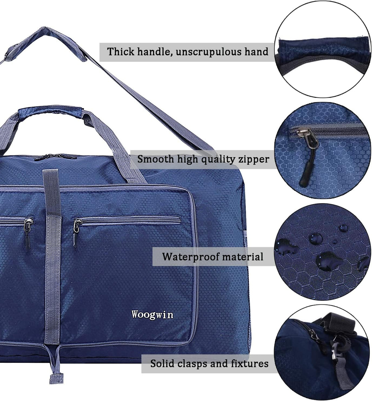 Travel Duffel Bag Large Foldable Waterproof Overnight Bag for Beach Swim Bags Pool Sports Gym