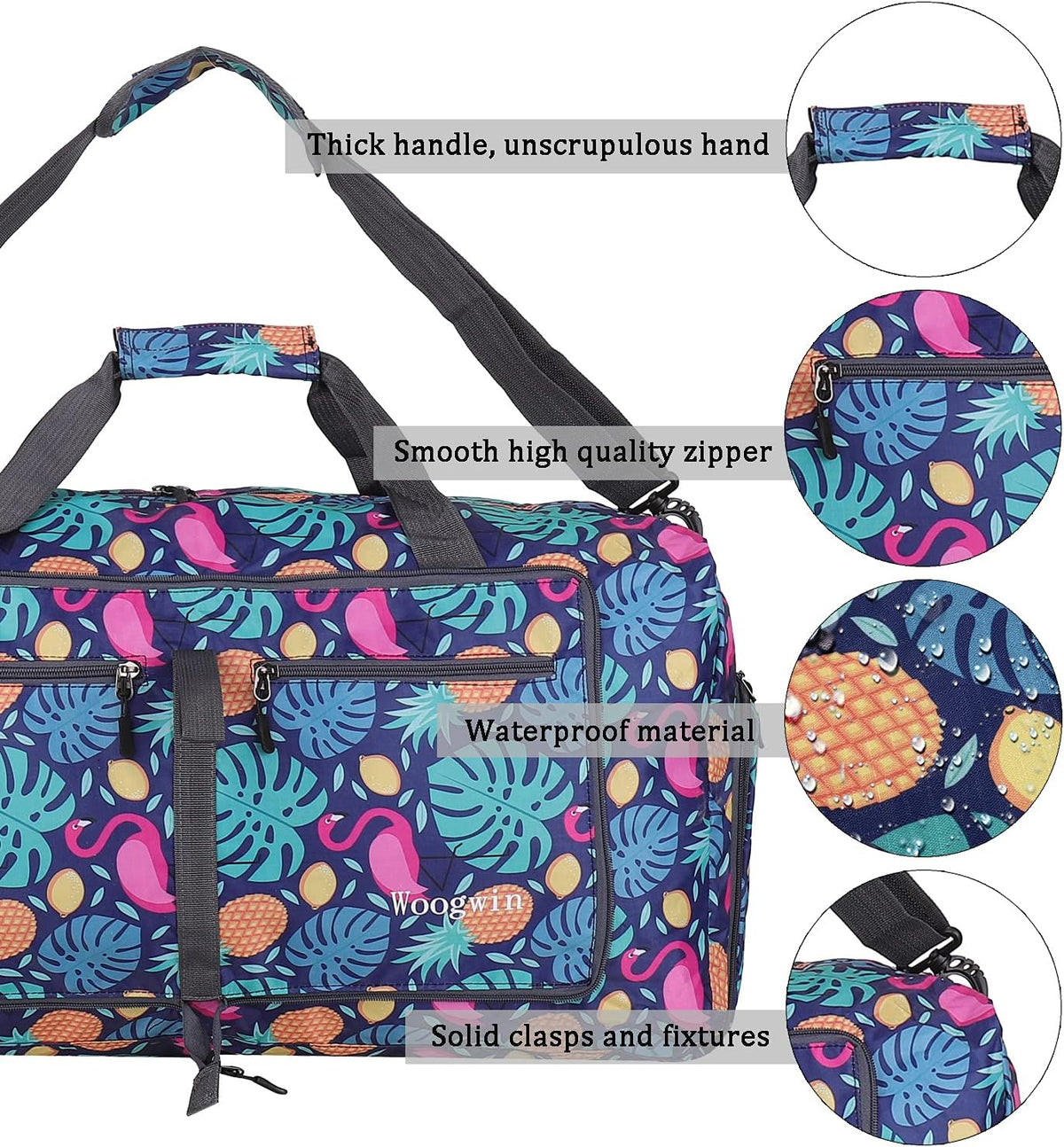 Travel Duffel Bag Large Foldable Waterproof Overnight Bag for Beach Swim Bags Pool Sports Gym