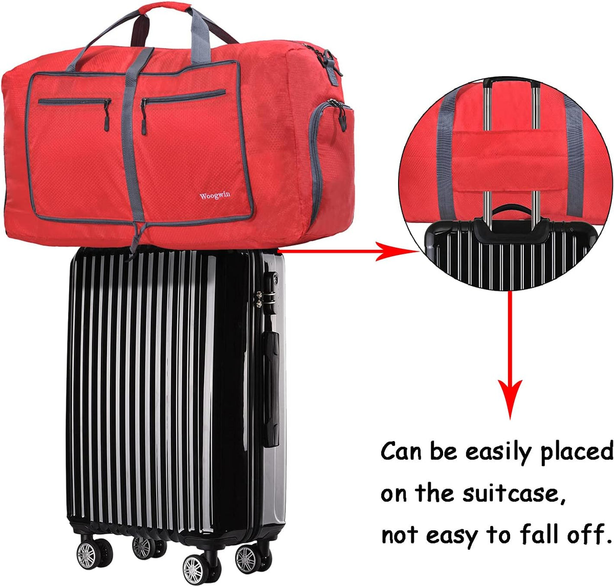 Travel Duffel Bag Large Foldable Waterproof Overnight Bag for Beach Swim Bags Pool Sports Gym