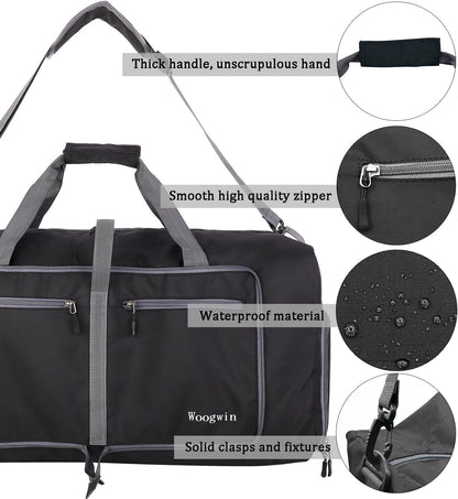 Travel Duffel Bag Large Foldable Waterproof Overnight Bag for Beach Swim Bags Pool Sports Gym