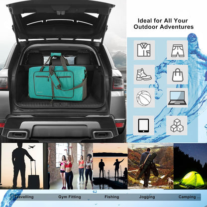 Travel Duffel Bag Large Foldable Waterproof Overnight Bag for Beach Swim Bags Pool Sports Gym