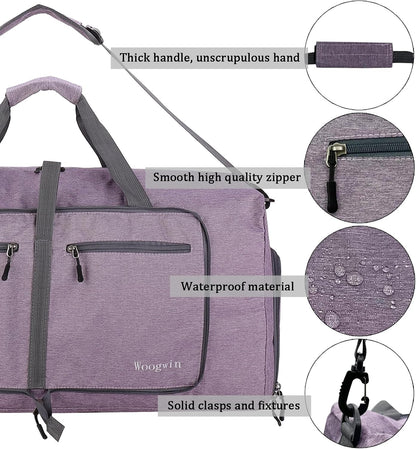 Travel Duffel Bag Large Foldable Waterproof Overnight Bag for Beach Swim Bags Pool Sports Gym