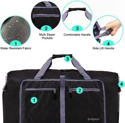 Travel Duffel Bag Large Foldable Waterproof Overnight Bag for Beach Swim Bags Pool Sports Gym