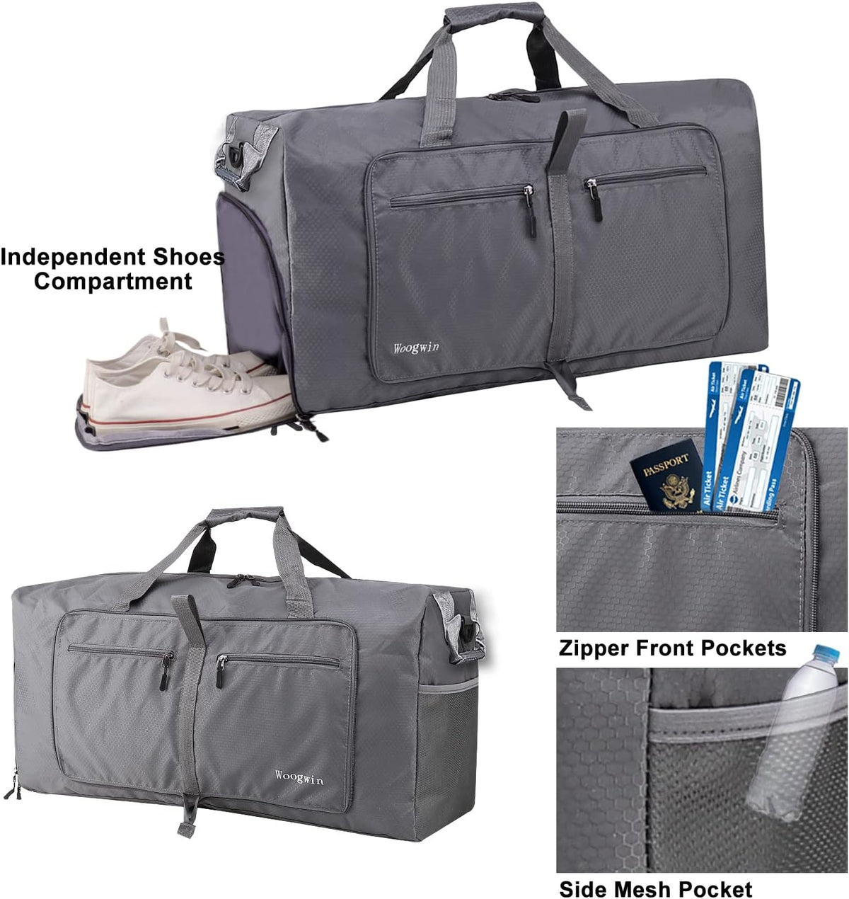 Travel Duffel Bag Large Foldable Waterproof Overnight Bag for Beach Swim Bags Pool Sports Gym