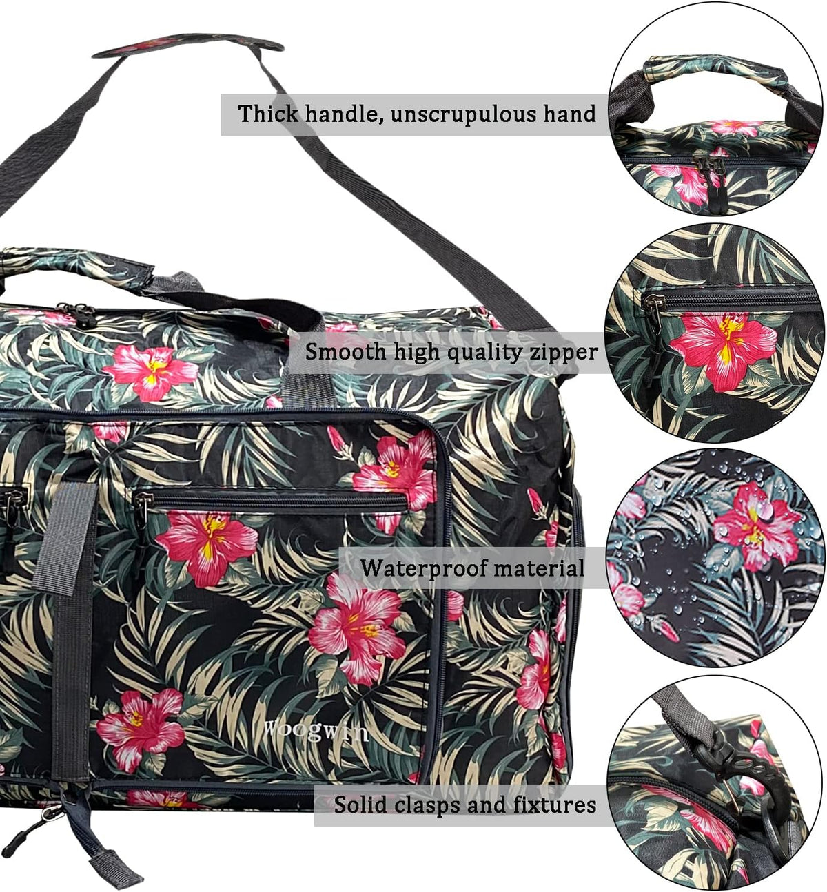 Travel Duffel Bag Large Foldable Waterproof Overnight Bag for Beach Swim Bags Pool Sports Gym