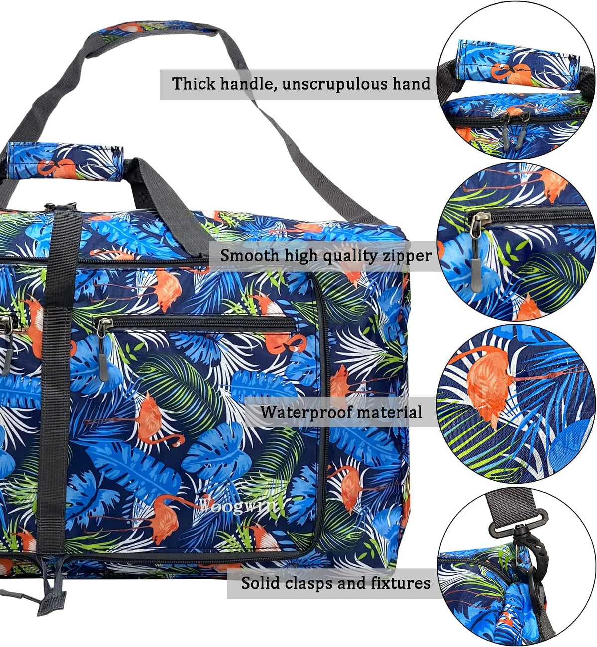 Travel Duffel Bag Large Foldable Waterproof Overnight Bag for Beach Swim Bags Pool Sports Gym