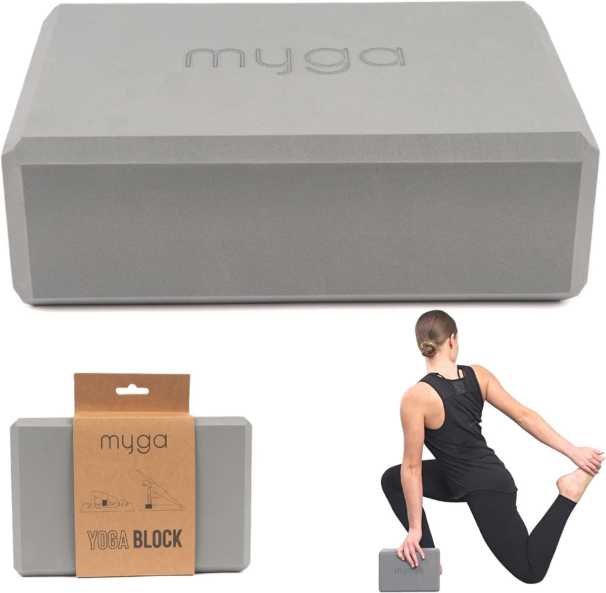 Yoga Block,Lightweight EVA Foam Yoga Brick,High Density Non-Slip Block for Yoga Poses, Pilates, Balance and Flexibility
