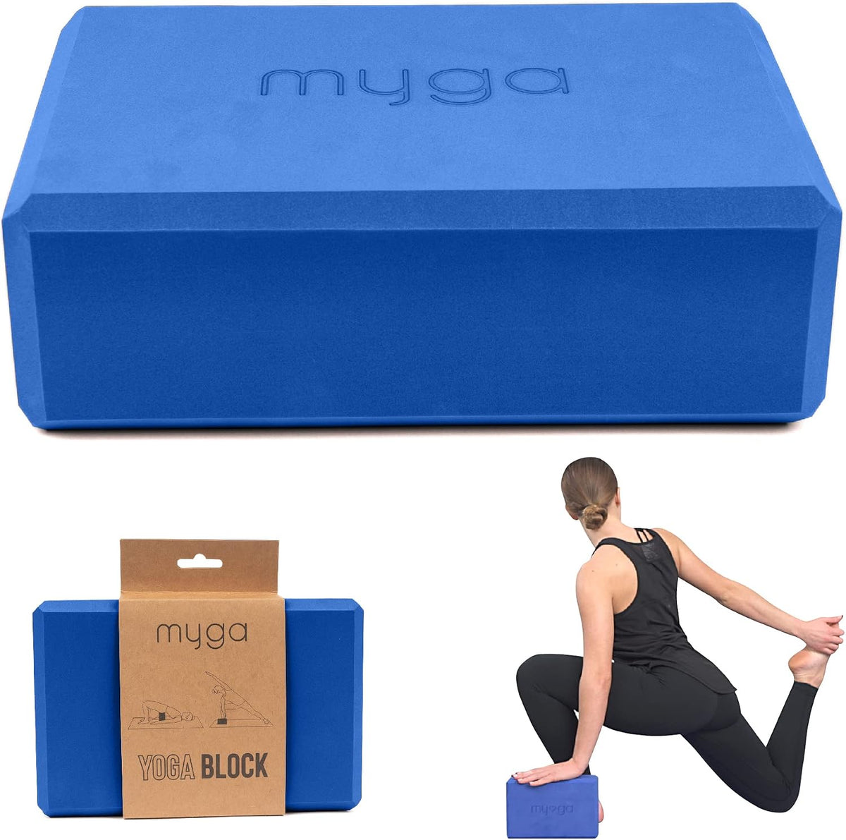 Yoga Block,Lightweight EVA Foam Yoga Brick,High Density Non-Slip Block for Yoga Poses, Pilates, Balance and Flexibility