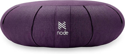Zafu Meditation Cushion, 15" Round Buckwheat Yoga Pillow with Organic Cotton Cover