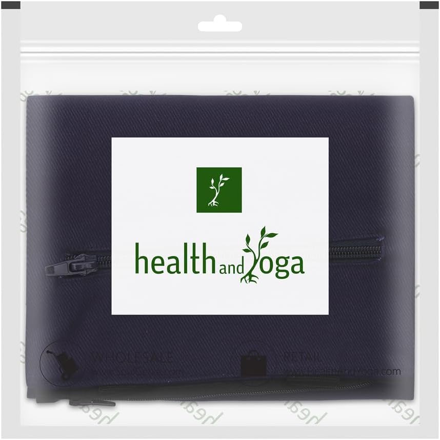 HealthAndYoga(TM) Yoga Sand Bags - Double Bag with Inner Waterproof Bag - Prop for Adding Weight and Support (Blue)