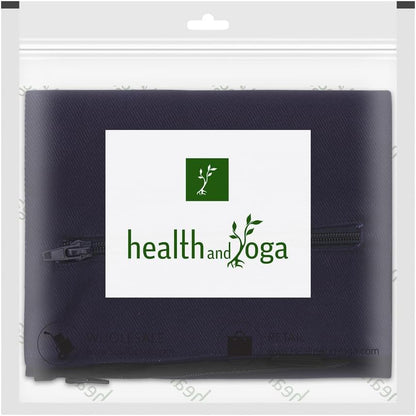 HealthAndYoga(TM) Yoga Sand Bags - Double Bag with Inner Waterproof Bag - Prop for Adding Weight and Support (Blue)