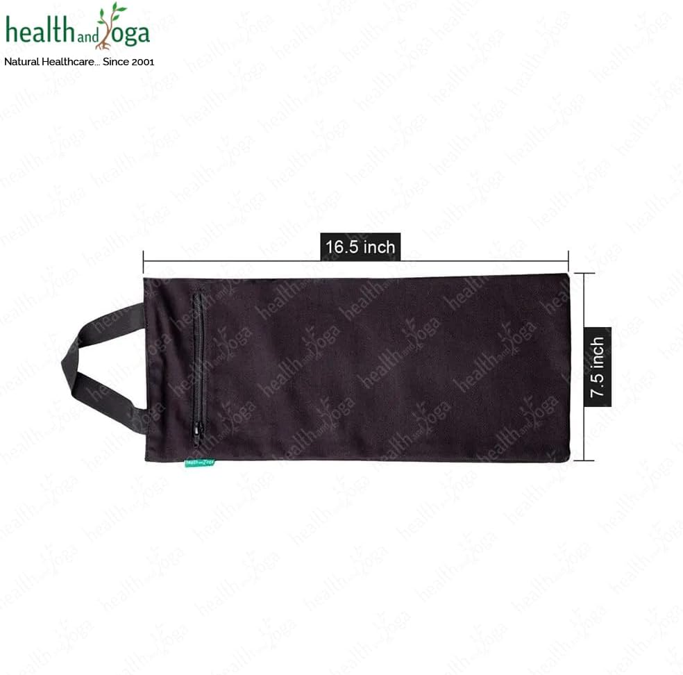 HealthAndYoga(TM) Yoga Sand Bags - Double Bag with Inner Waterproof Bag - Prop for Adding Weight and Support (Blue)
