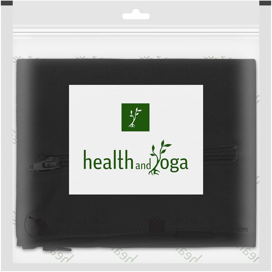 HealthAndYoga(TM) Yoga Sand Bags - Double Bag with Inner Waterproof Bag - Prop for Adding Weight and Support (Blue)