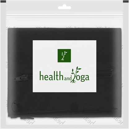 HealthAndYoga(TM) Yoga Sand Bags - Double Bag with Inner Waterproof Bag - Prop for Adding Weight and Support (Blue)