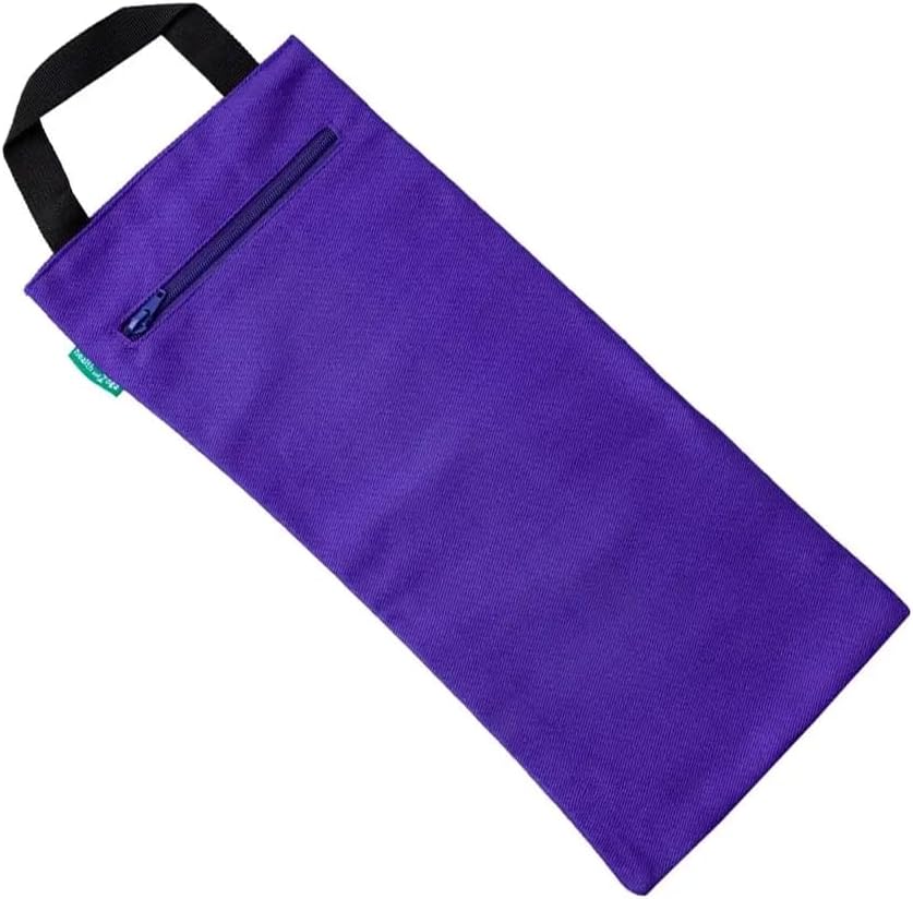 HealthAndYoga(TM) Yoga Sand Bags - Double Bag with Inner Waterproof Bag - Prop for Adding Weight and Support (Blue)