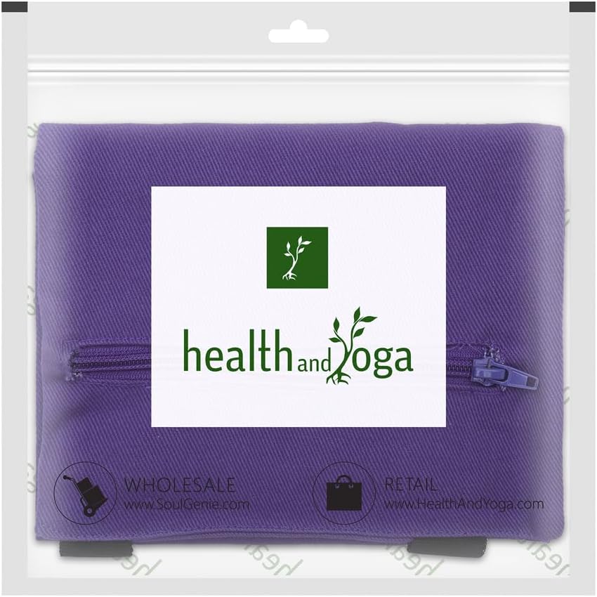 HealthAndYoga(TM) Yoga Sand Bags - Double Bag with Inner Waterproof Bag - Prop for Adding Weight and Support (Blue)