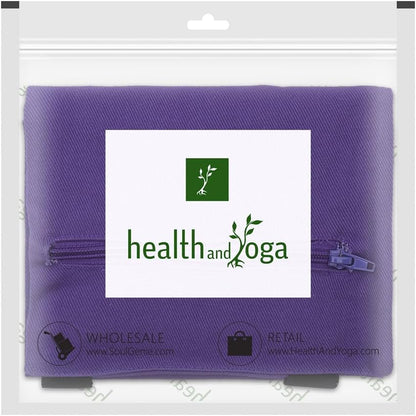HealthAndYoga(TM) Yoga Sand Bags - Double Bag with Inner Waterproof Bag - Prop for Adding Weight and Support (Blue)