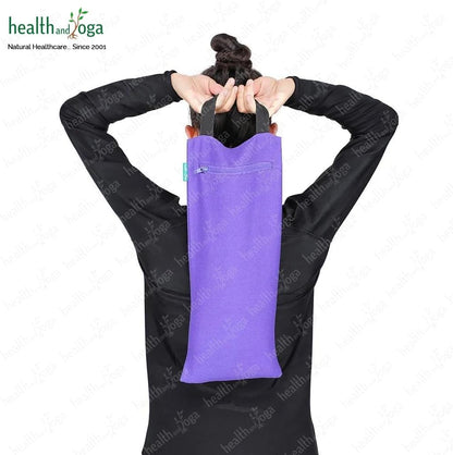 HealthAndYoga(TM) Yoga Sand Bags - Double Bag with Inner Waterproof Bag - Prop for Adding Weight and Support (Blue)