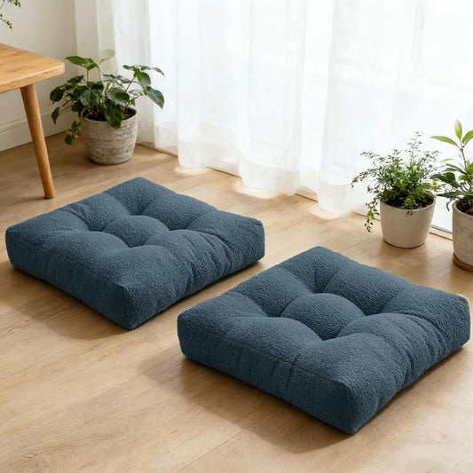 18in Floor Pillows for Adults Set of 2,Square Meditation Pillows