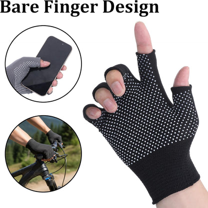 Half-Finger Slip Breathable Fingerless Work Gloves