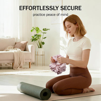Slim Panda Yoga Mat Scrunchie Strap, Stretch Velvet Carrier