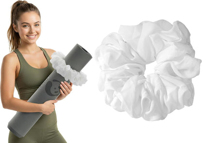 Slim Panda Yoga Mat Scrunchie Strap, Stretch Velvet Carrier