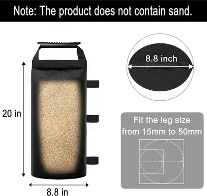 Canopy Weights Sand Bags for Weight Windproof Pop up Canopy Tent -(No Sand)-4 Pack-120LBS
